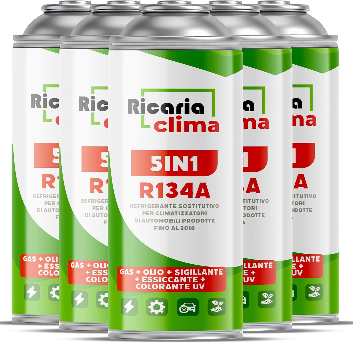 Kit 5-en-1 R134a 235g – Ricaria Clima