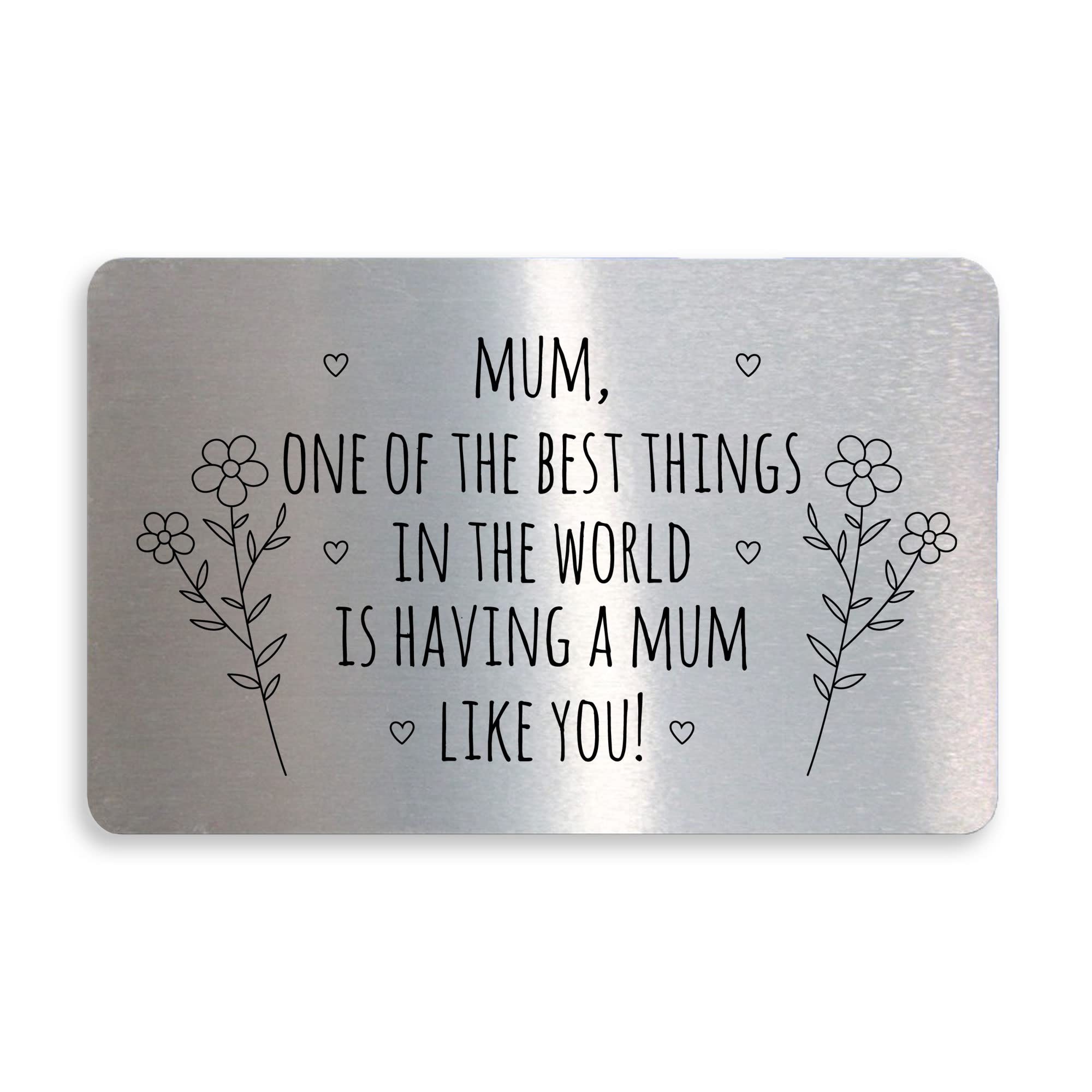 Gift For Mum Birthday Mothers Day Metal Card Thank You Gift From Daughter Son