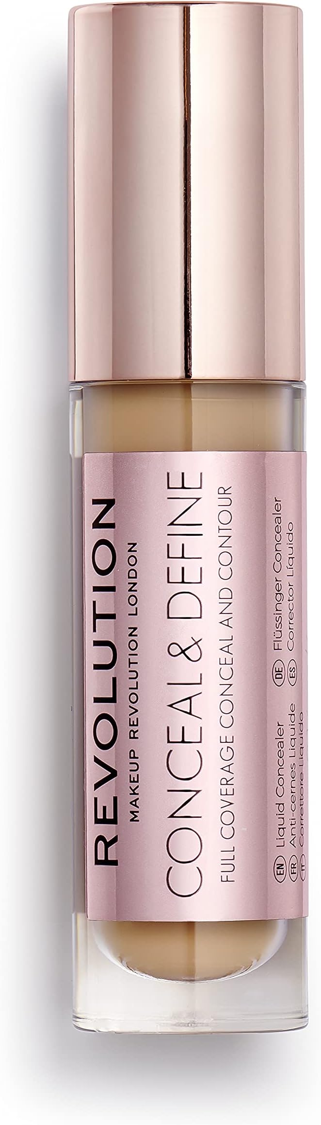 Revolution Conceal & Define Concealer, Lightweight, Long-Lasting, Full Coverage Face Makeup, C10.5, 4g
