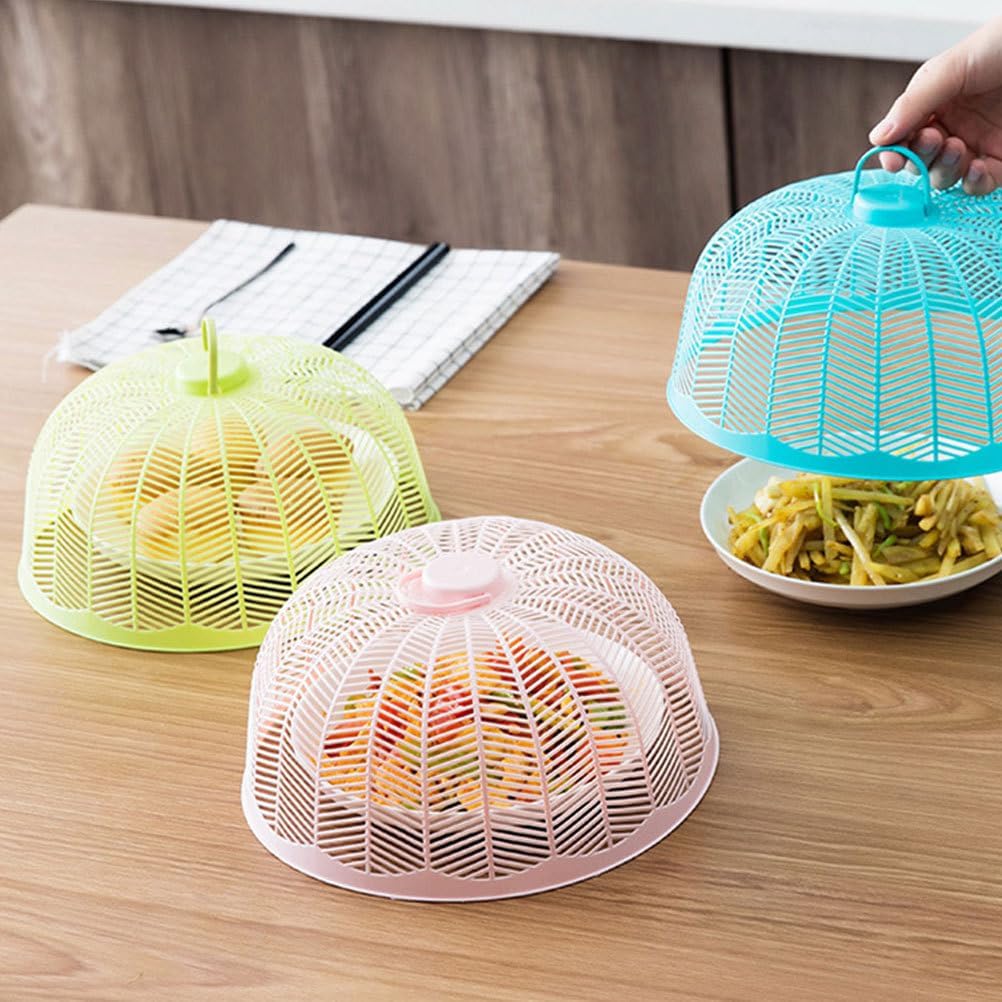 PRETYZOOM 10 Inch Round Food Protective Cover Mesh Tent 9-Pack Foldable Dining Table Vegetable Cover Pest Shield for Kitchen Indoor Outdoor Use