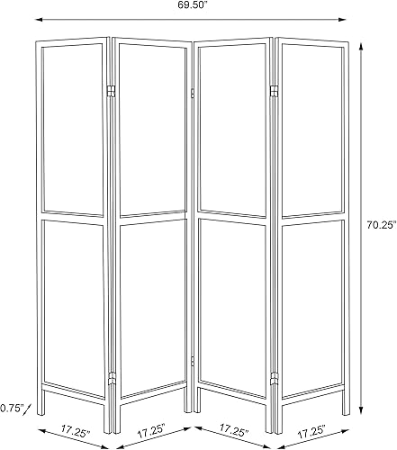 Miniatura 8 de Coaster Furniture Pantalla Plegable Gris Driftwood 4-Panel 961415