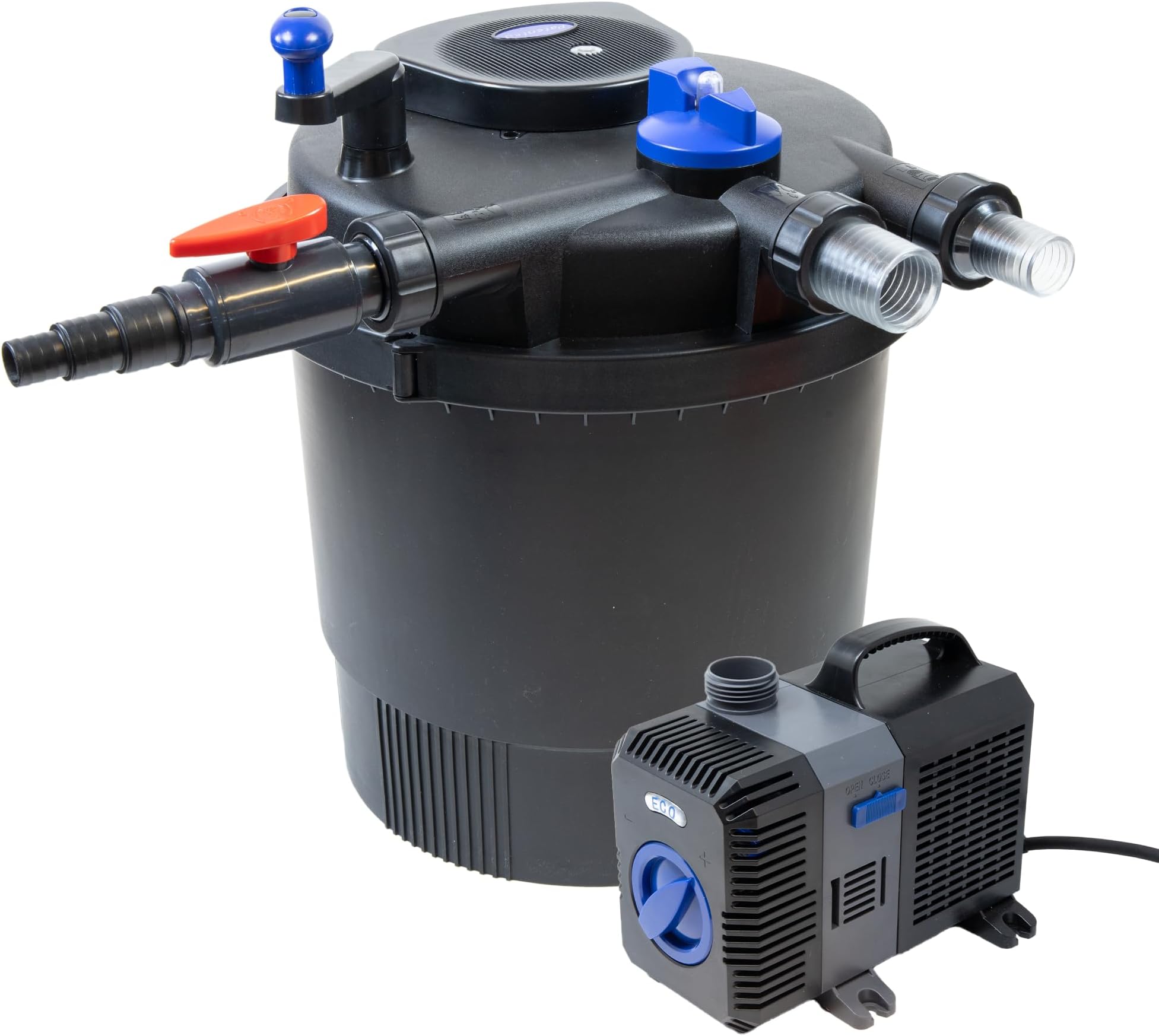 Teichpumpe Mit Filter Und Uv Lampe AquaOne Teichfilter Set mit Teichpumpe I Filteranlage CPF-15000 für