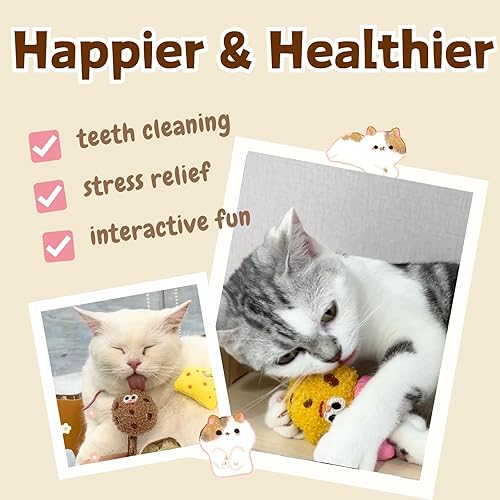 Miniatura 4 de Paquete de 4 paletas de hierba gatera y Silvervine, juguete masticable para dentición de gatito, juguete interactivo para gatos aburridos de