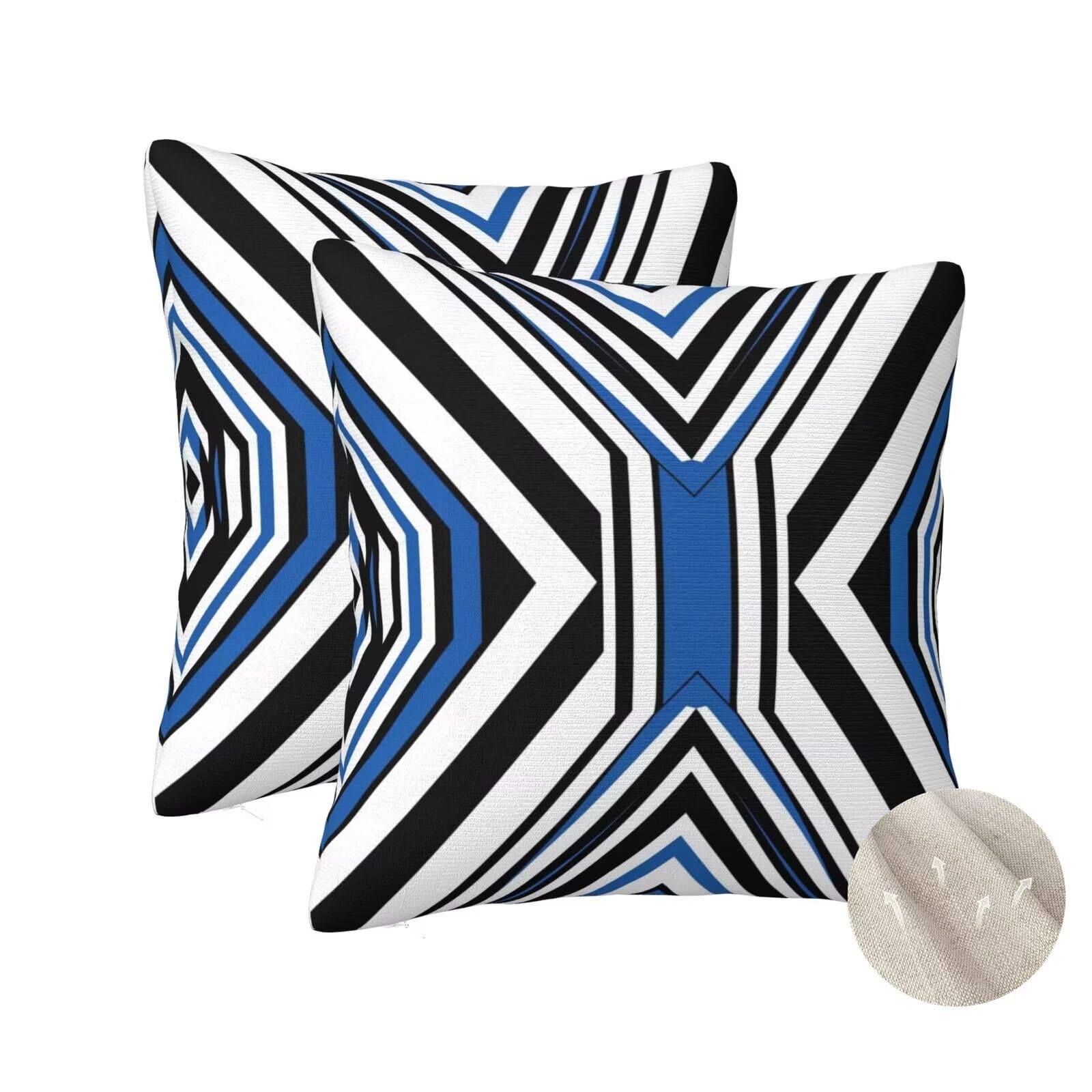 Housses de coussin bleu marine 50x50 cm pour rénover un canapé usé sans tout changer