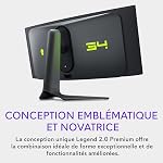 Alienware AW3423DWF Curved QD-OLED Gaming Monitor - 34-inch Quantum Dot OLED 0.1Ms 165Hz 21:9 Curved Display, 99.3% DCI-P3 Color Gamut, VESA DisplayHDR True Black 400, AMD FreeSync Premium Pro - Black