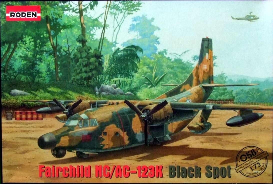 ROD058 1:72 Roden Fairchild NC/AC-123K Black Spot [MODEL BUILDING KIT] by Roden