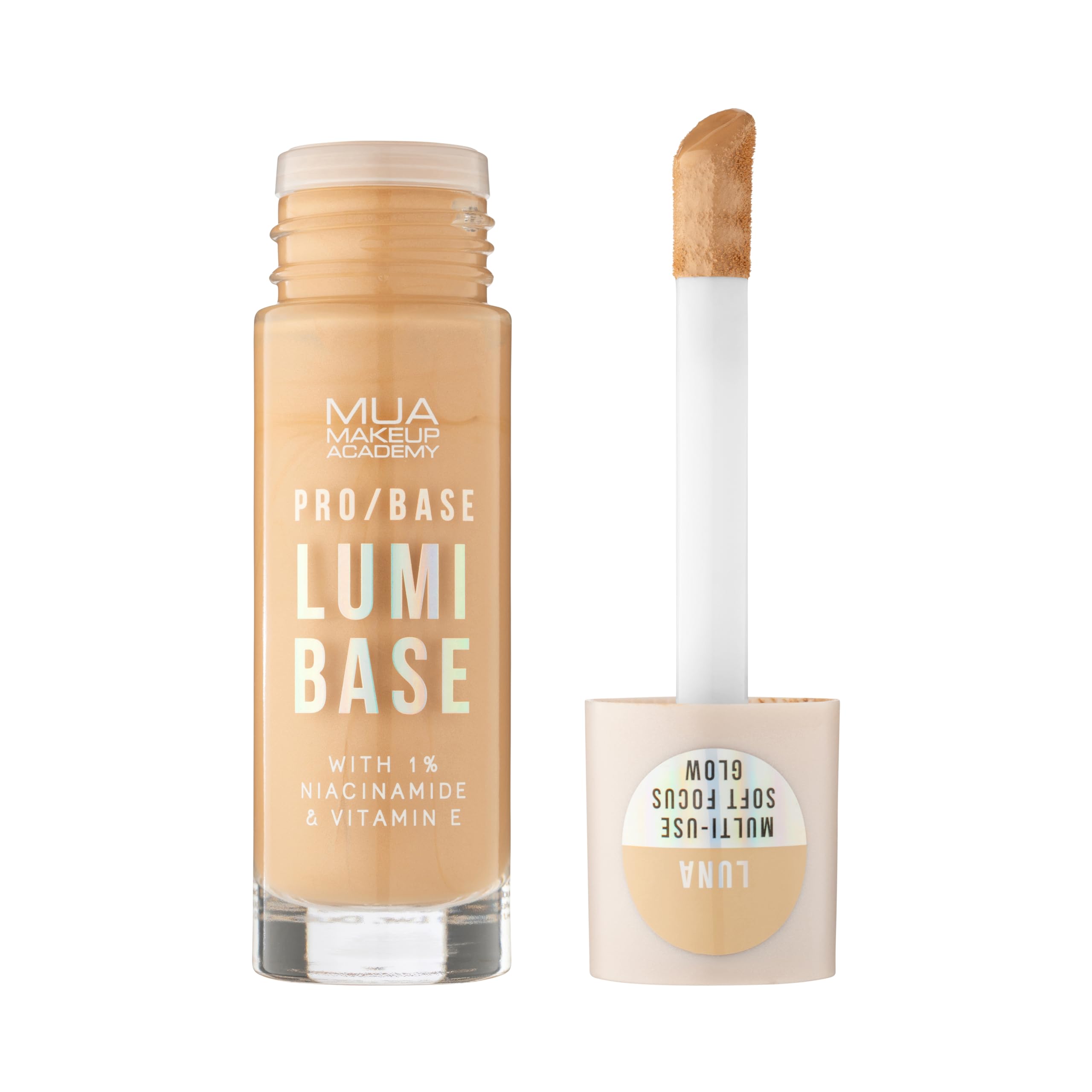 MUA Makeup Academy PRO/BASE Lumi Base, Tinted Glow Formula, Luna - Vegan & Cruelty Free