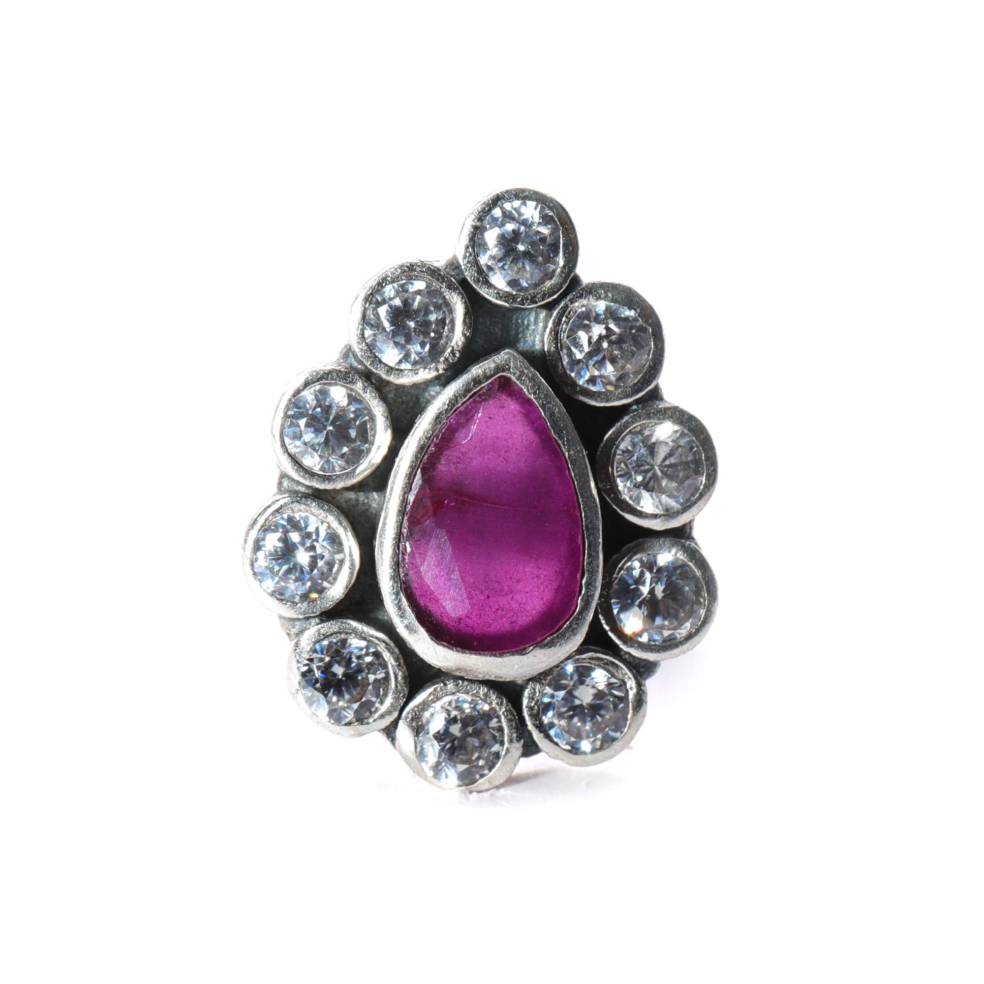 JSAJ Multi Colour Stone Nose Pin Wire Nose Pin in Pure 92.5 Sterling Silver For Girls Womens (B08KP2PS6Z) Amazon Price History, Amazon Price Tracker
