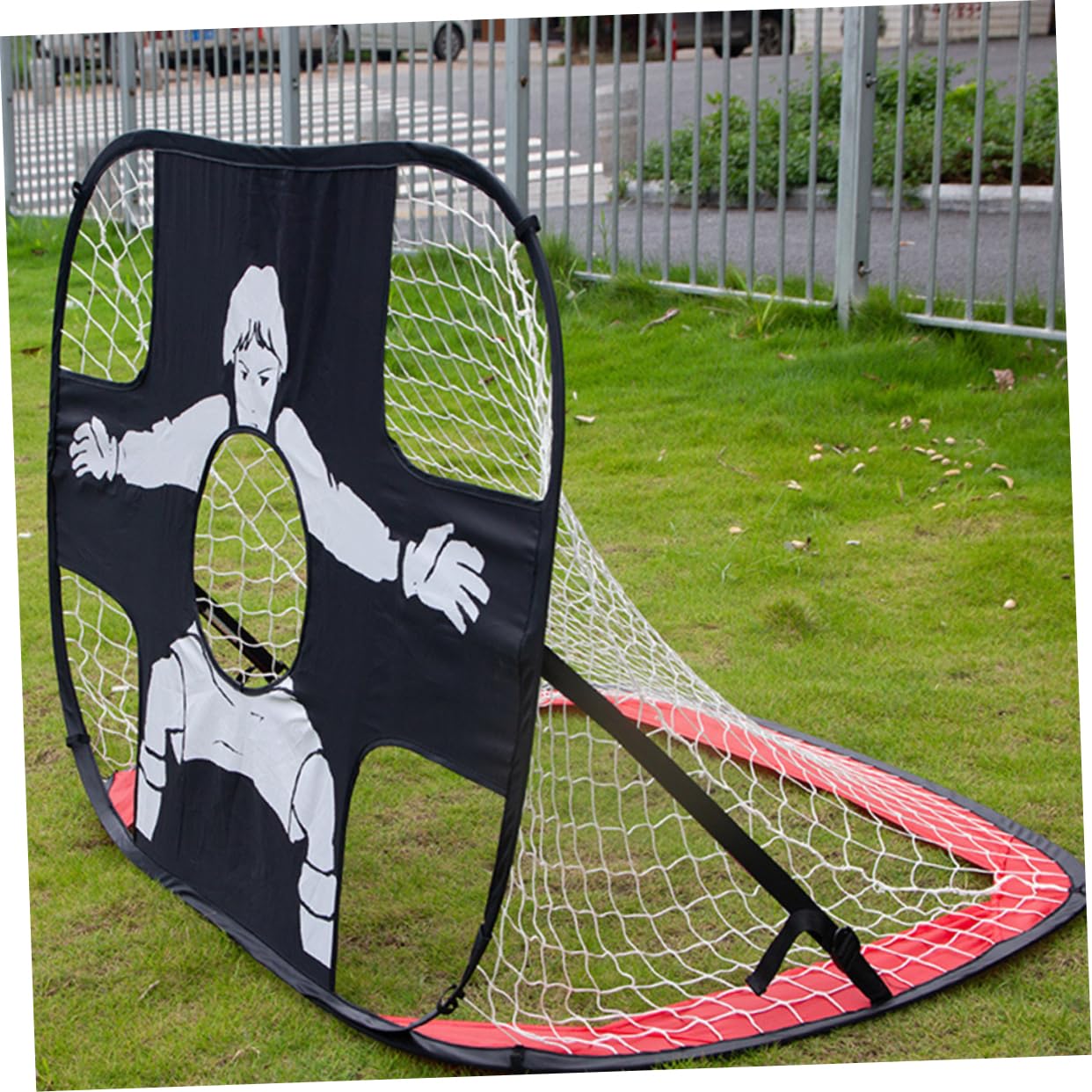 BCOATH 1Set Portable Soccer Goal Set Collapsible Football Gate for Durable Oxford for Parent Activities Gardens Parks Beaches