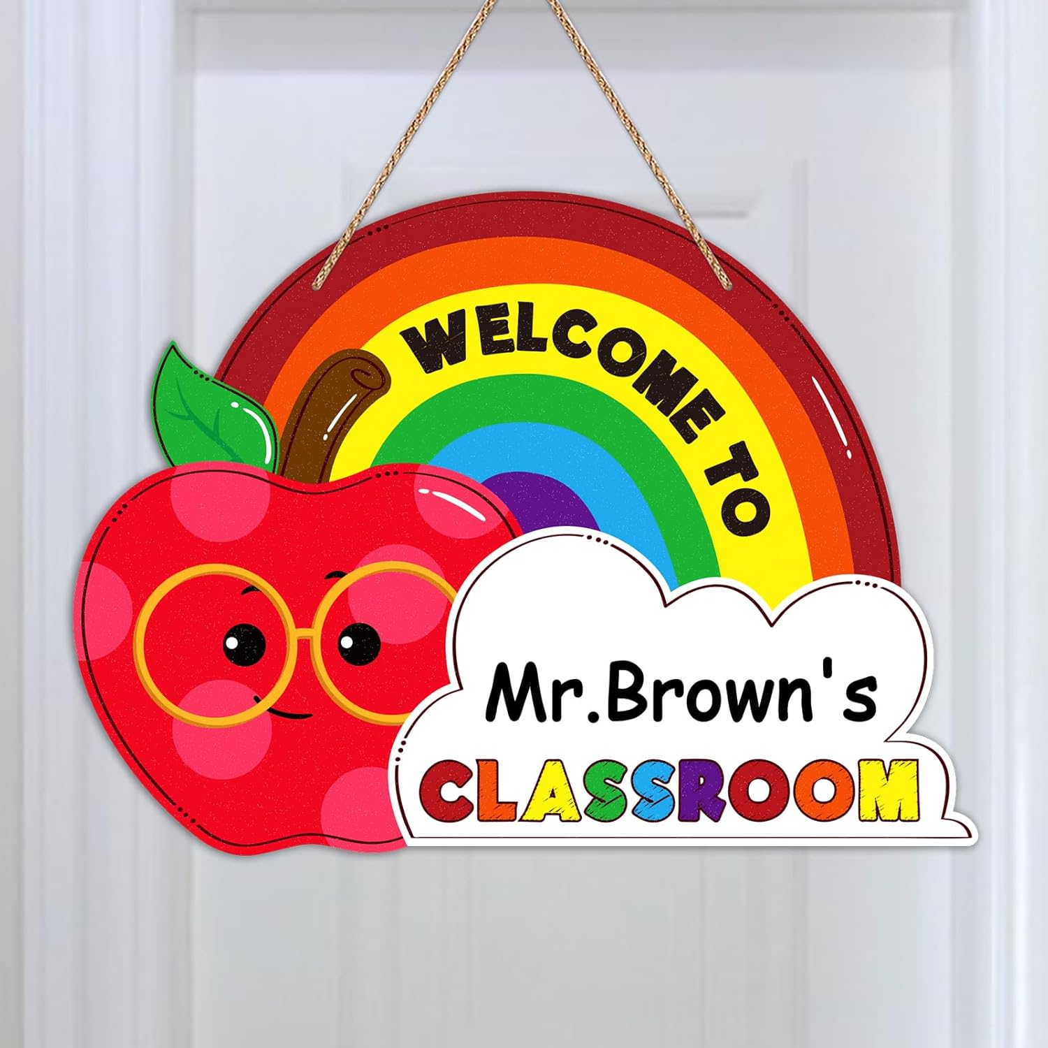 D4DREAM Personalized Teacher Signs for Classroom 12.6