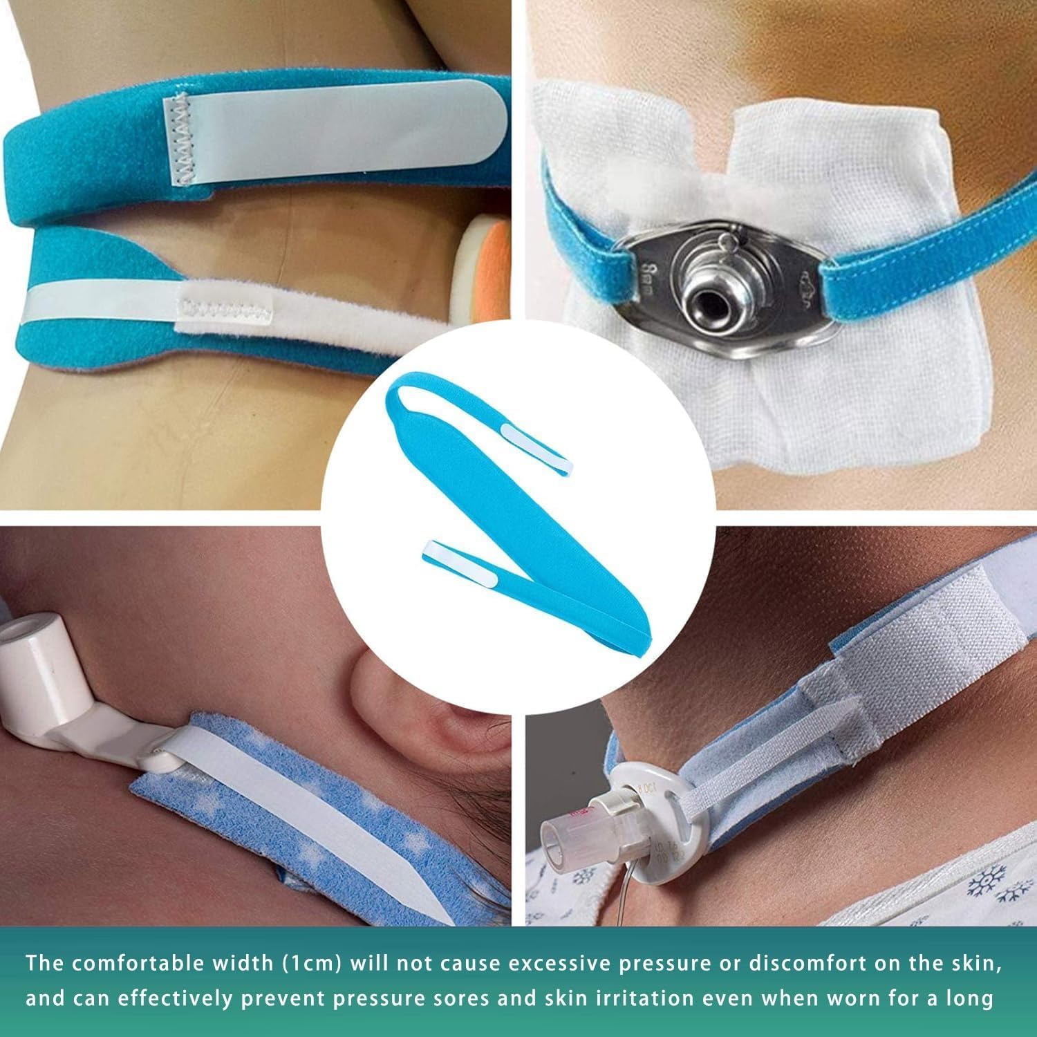 5 Sztuk / 10 Sztuk Uchwyt Rurki Tracheostomijnej, Kołnierz Tracheostomijny, Stałe Urządzenie Tracheostomii Regulowany Pasek Tchawicy Paski Na Szyję, 5pcs