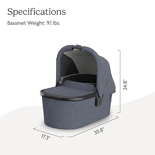 Miniatura 7 de UPPAbaby Moisés V3  Compatible con Vista, Cruz, Ridge Strollers  Solución para dormir durante la noche  Colchón, sábana y protector contra insectos