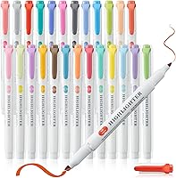 Vista 11 de Resaltadores suaves reales, marcadores pastel de colores surtidos, marcadores de doble punta, cincel y puntas finas para colorear, subrayar, 15