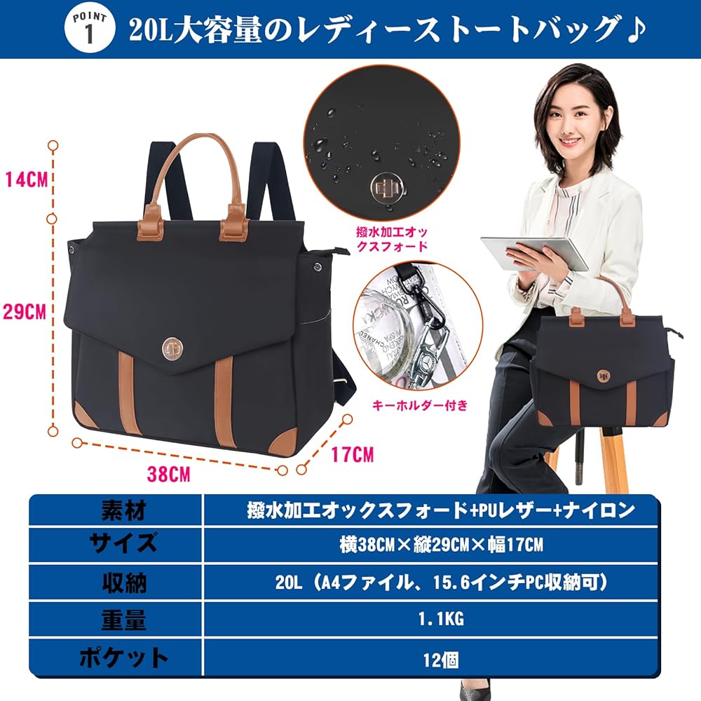 Amazon.co.jp: [OPOALO] 4way リュック レディース 大容量 15.6
