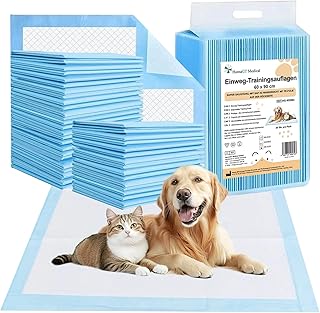 20 Stück Welpen PIPI Matten für Hunde - 60×90cm Hundetrainingsunterlagen mit 5-lagigem Auslaufschutz, Schnellsaugend & Anti-Durchfeuchtung, Geeignet für Hunde Aller Altersstufen