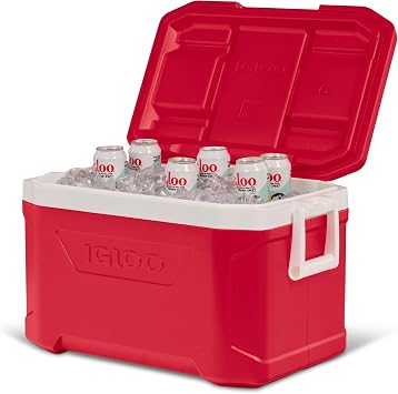 igloo Profile II Cooler Box 50, Approx. 10.6 gal (47 L), Profile 2, Red, Outdoors, Camping, Leisure, Fishing