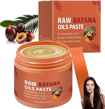Raw Batana Oil Paste Hair Mask for Hair Growth - Batana Oil Infused for Deep Hydration, Nourishment & Repair | Ideal for Dry, Damaged & Curly Hair | Premium Paste, 100g Natural & Cruelty-Free Formula