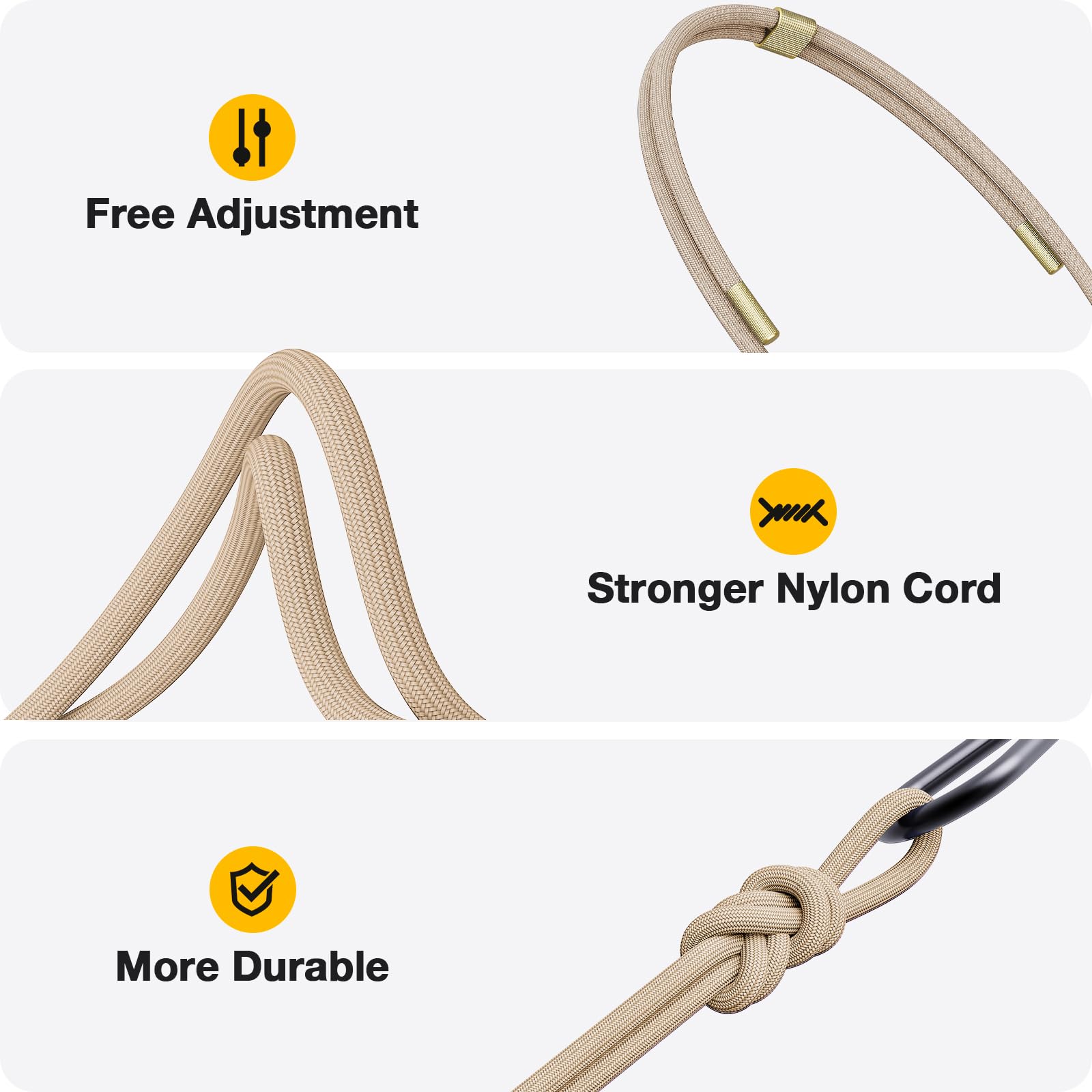 GOODVISH Cover Trasparente con Cordino per iPhone 17 Pro Max, Custodia con Regolabile Collana per iPhone 17 Pro Max 6.9", [Antiurto] [AntiGraffio] [Antiscivolo] Case con Laccio Tracoll,Color Crema