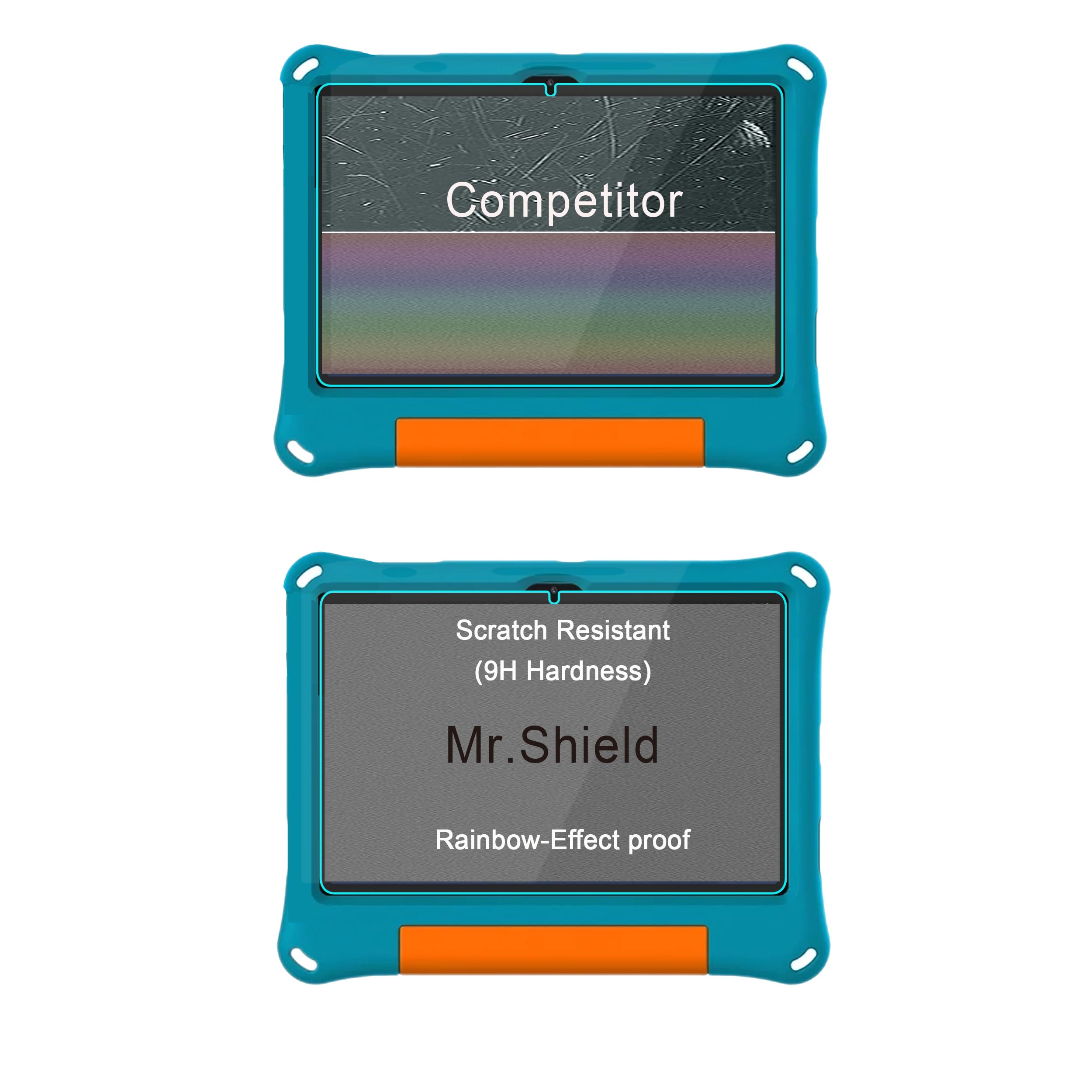 Protector de pantalla compatible con onn. Tableta infantil de 10.1 pulgadas (modelo 2024) [vidrio templado] [2 unidades] [Vidrio japonés con dureza 9H] 4
