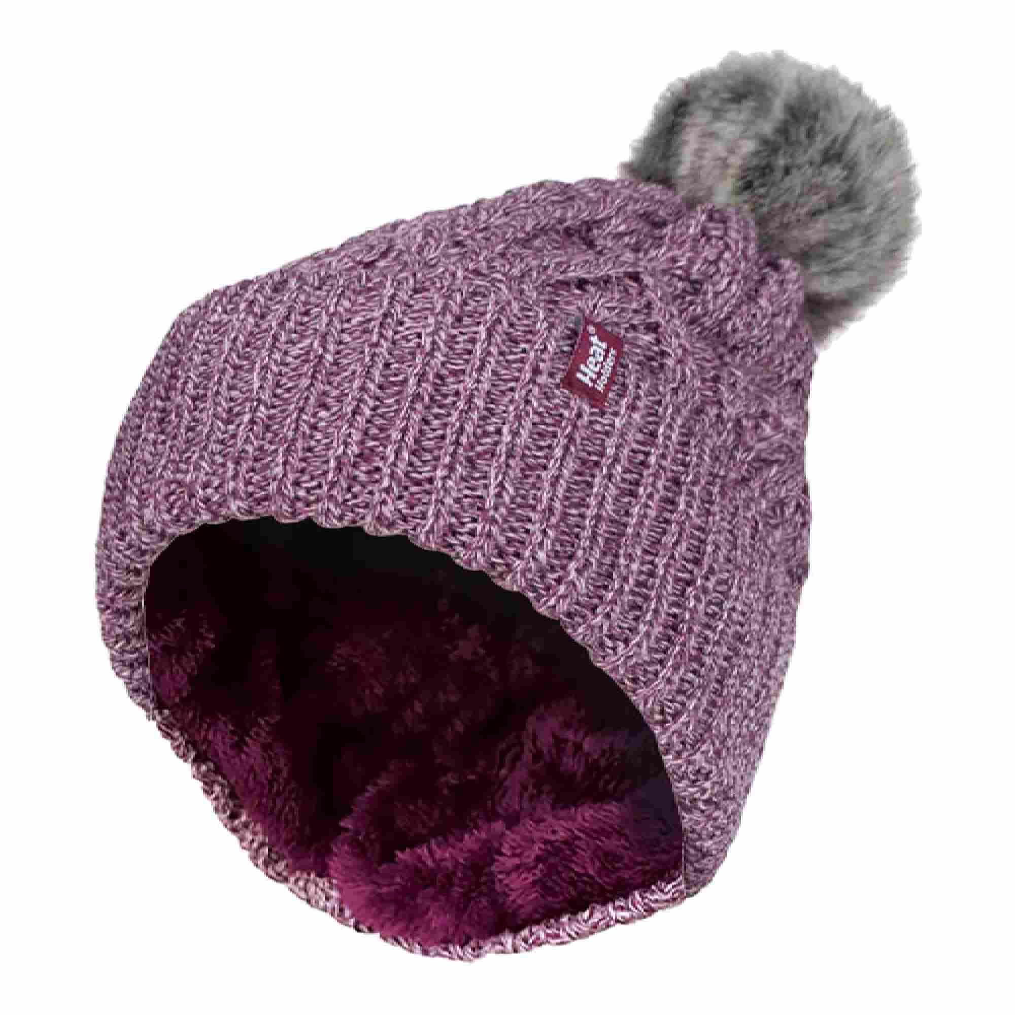 Ladies Cuffed Pom Pom Beanie -