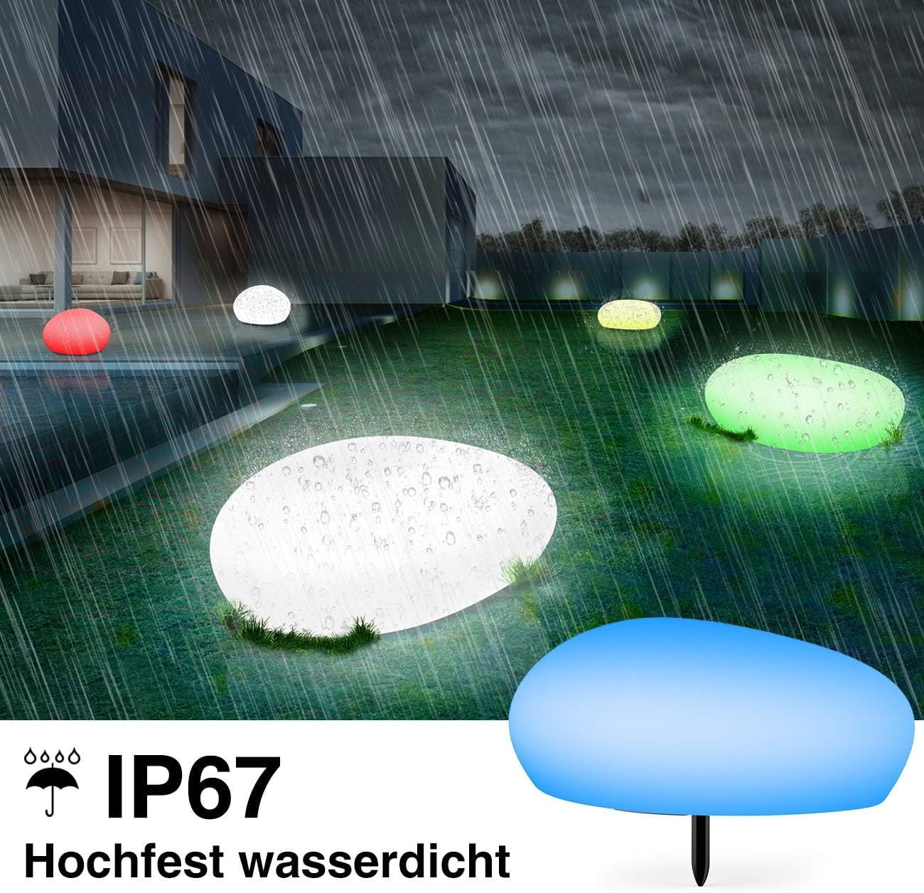 Lampada Da Esterno A LED Solare Per Illuminazione Da Giardino Con Picchetto A Sfera Luce Bianca 3376 24 45924150
