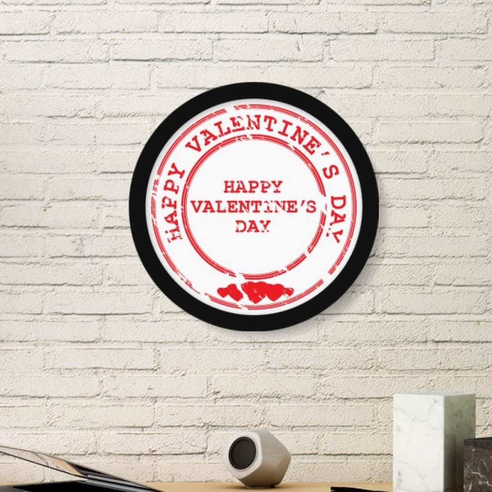 Cadre art prints de Saint-Valentin avec design cœur et sceau rouge pour un cadeau romantique unique