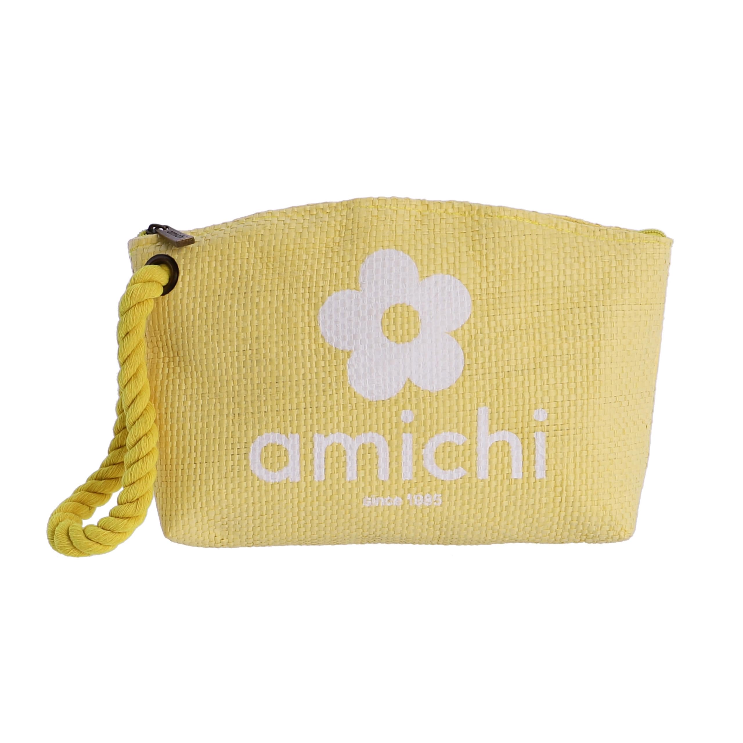AMICHI Bolso mujer - bolso playa mujer pequeño - neceser playa - bolso de mano mujer - bolso de verano - bolso playa rafia - bolsa playa - bolsa piscina - Onia