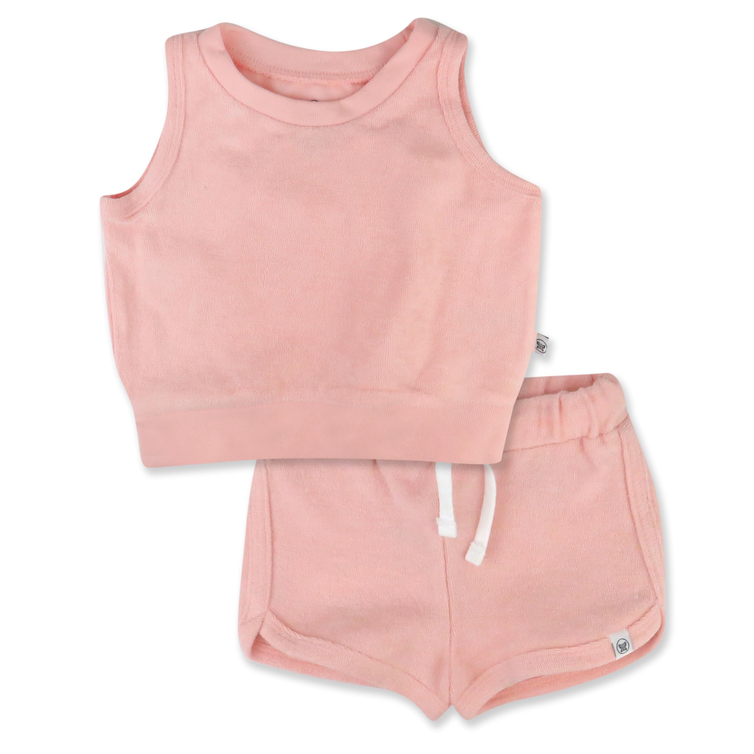 HonestBaby Playwear - Conjunto de camisetas y pantalones 100% algodón orgánico para bebés y niños pequeños, unisex, Rosado, 5 años