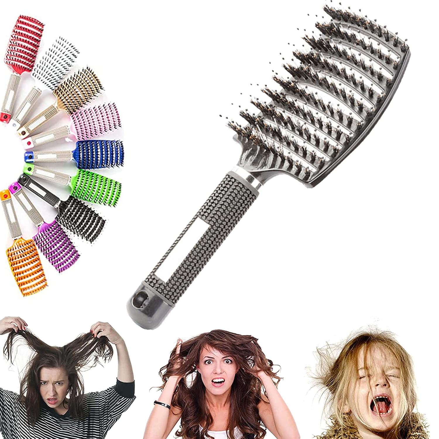 My Sensory Space Detangling Hairbrush, Curved Vented