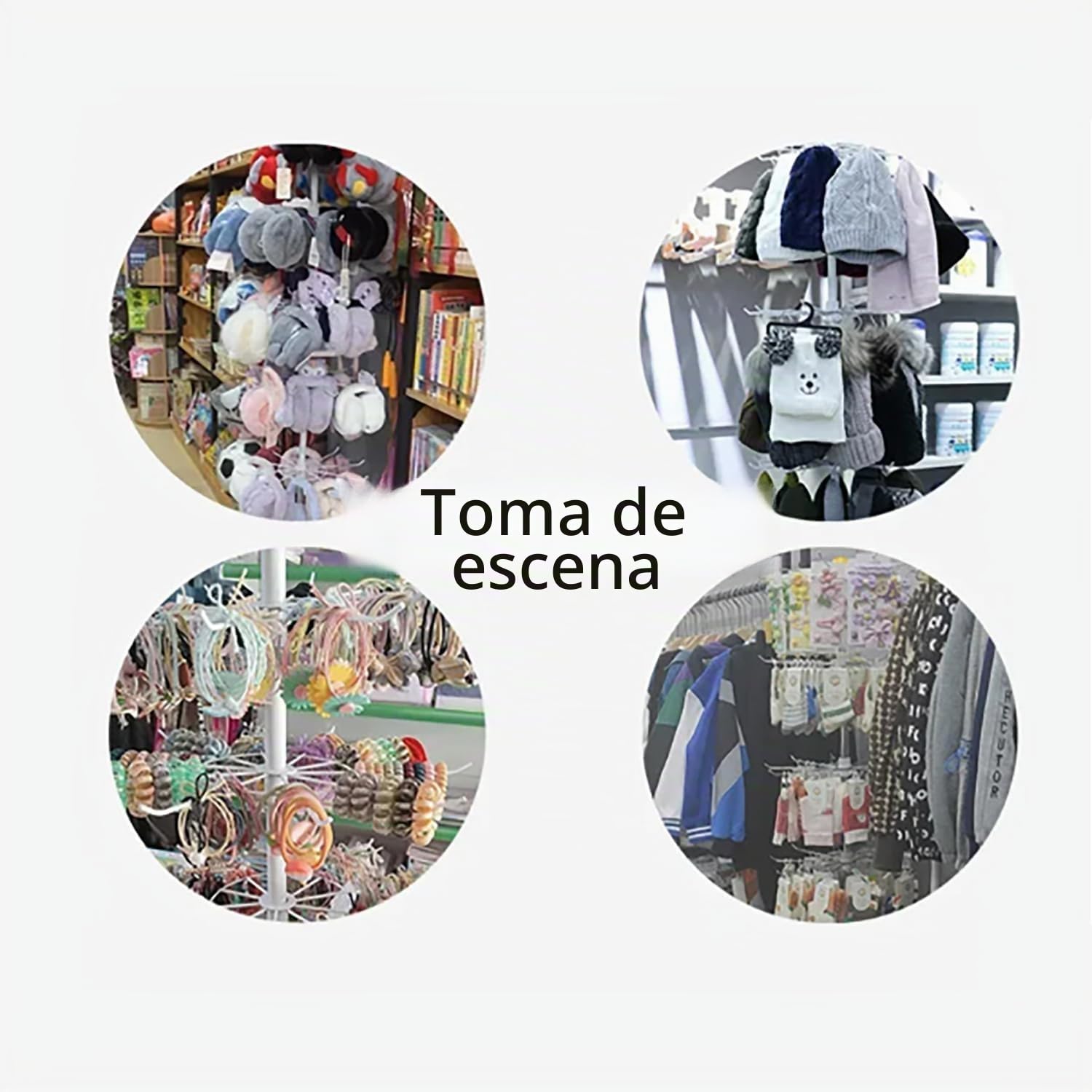Estantería Metálica,Estantería Giratoria De 7 Niveles,Estantes Verticales Para Tiendas y Supermercados,Puede Contener Sombreros,Guantes,Bufandas,Etc.,Para Uso Comercial Como Doméstico(Blanco)