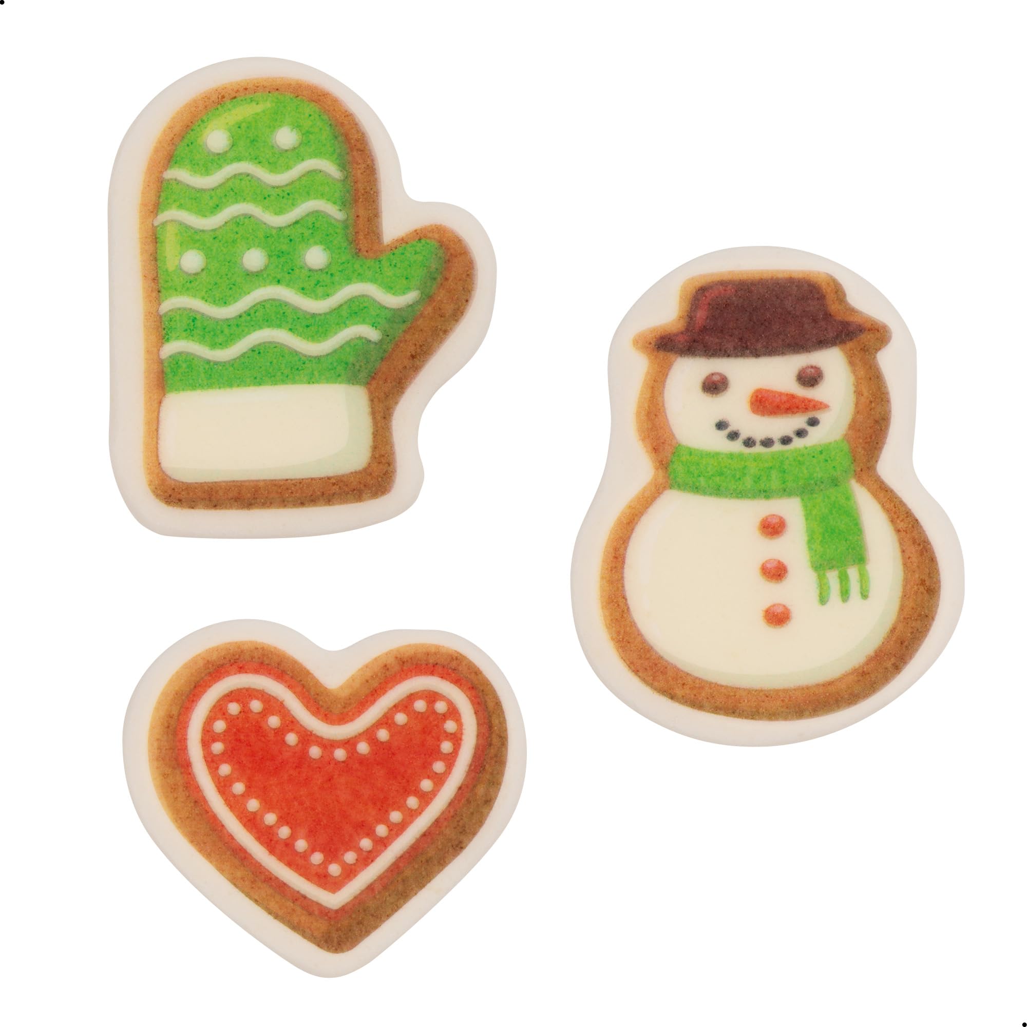 100 Stück Günthart Dekor Kleinteile Weihnachten, aus Marzipan, Zucker und Schokolade, mit verschiedenen Weihnachtsmotiven, 100er Pack (1 x 150 g)