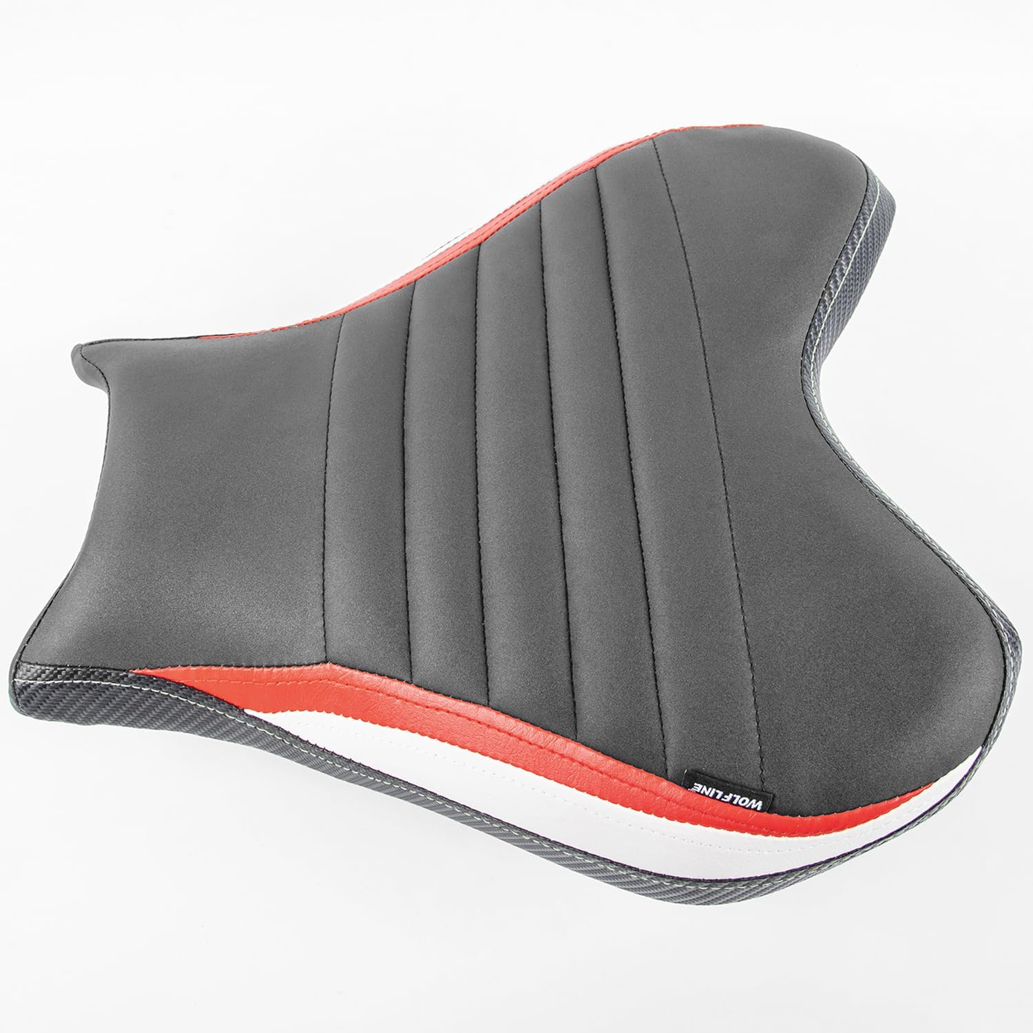 Motorcycle Front Driver Comfort Seat Fit for Yamaha YZF-R7 YZFR7 2021 2022 2023 2024 2025, Leather Rider Saddle Solo Cushion Pillion Pad, Red