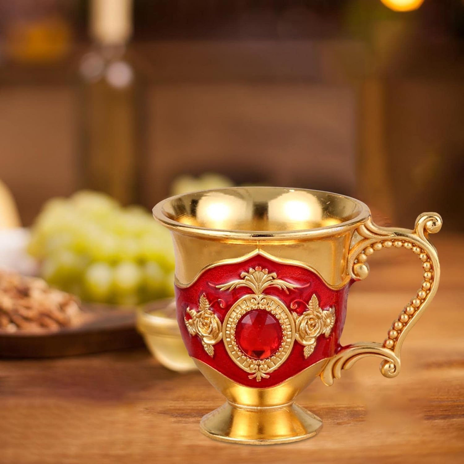 Glasses Classical Carving Pattern Vintage Champagne Beverage Goblet Cocktail Cup for Household Home Dinners Parties Tableware Party, Style C Glass