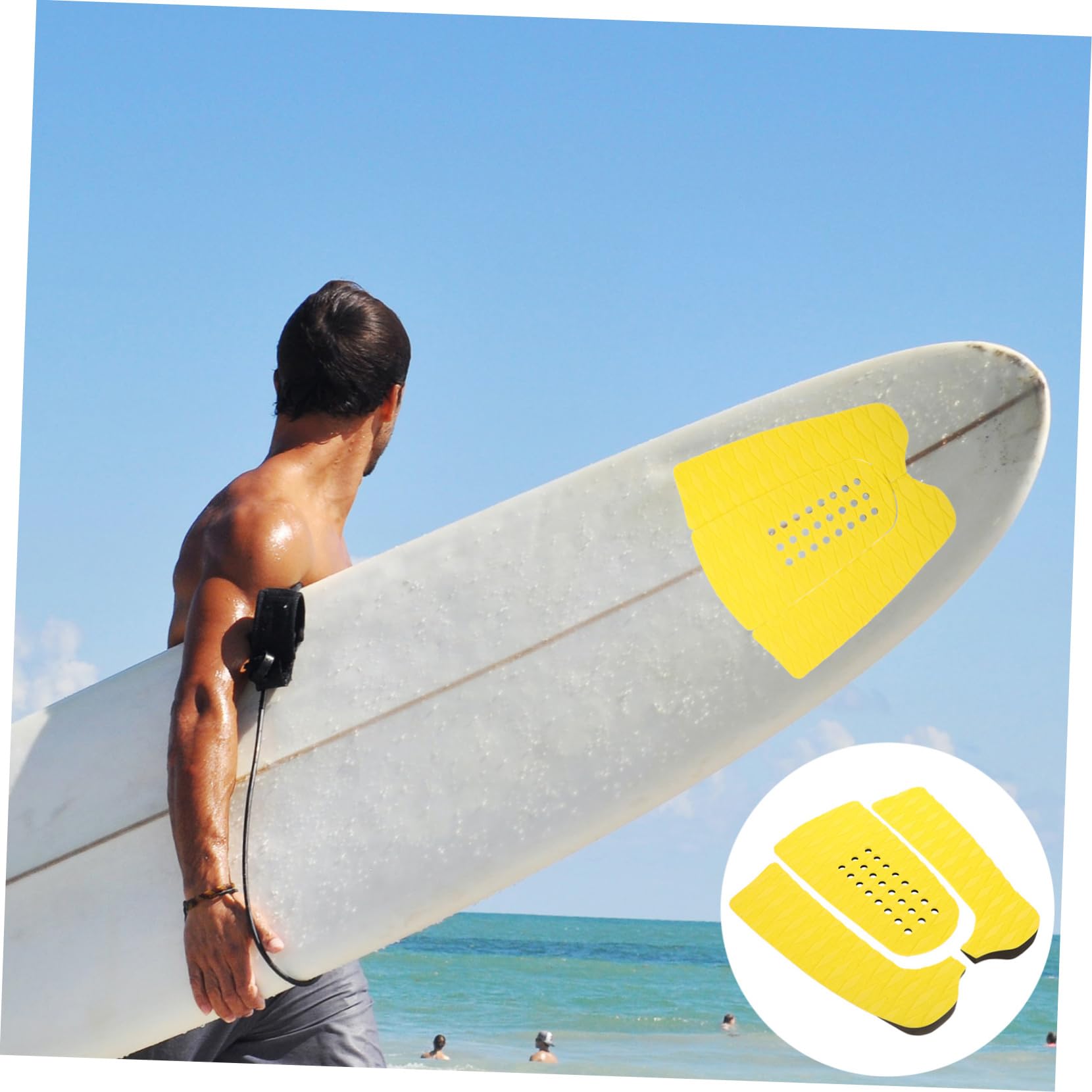 BESPORTBLE 5 Juegos De Accesorios para Tablas De Surf Almohadilla De Tracción para Surf Eva Suministros De Surf Almohadillas De Agarre para Cubierta Eva Almohadilla Antideslizante para