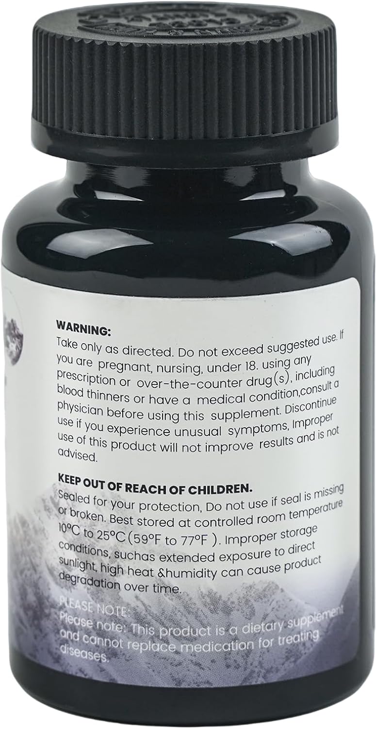 Himalayas Shilajit Capsules for Men & Women -10:1 Extract 400mg Gold Grade with Fulvic Acid and 85+ Trace Minerals, Energy & Focus Support, 60 Capsules-24g