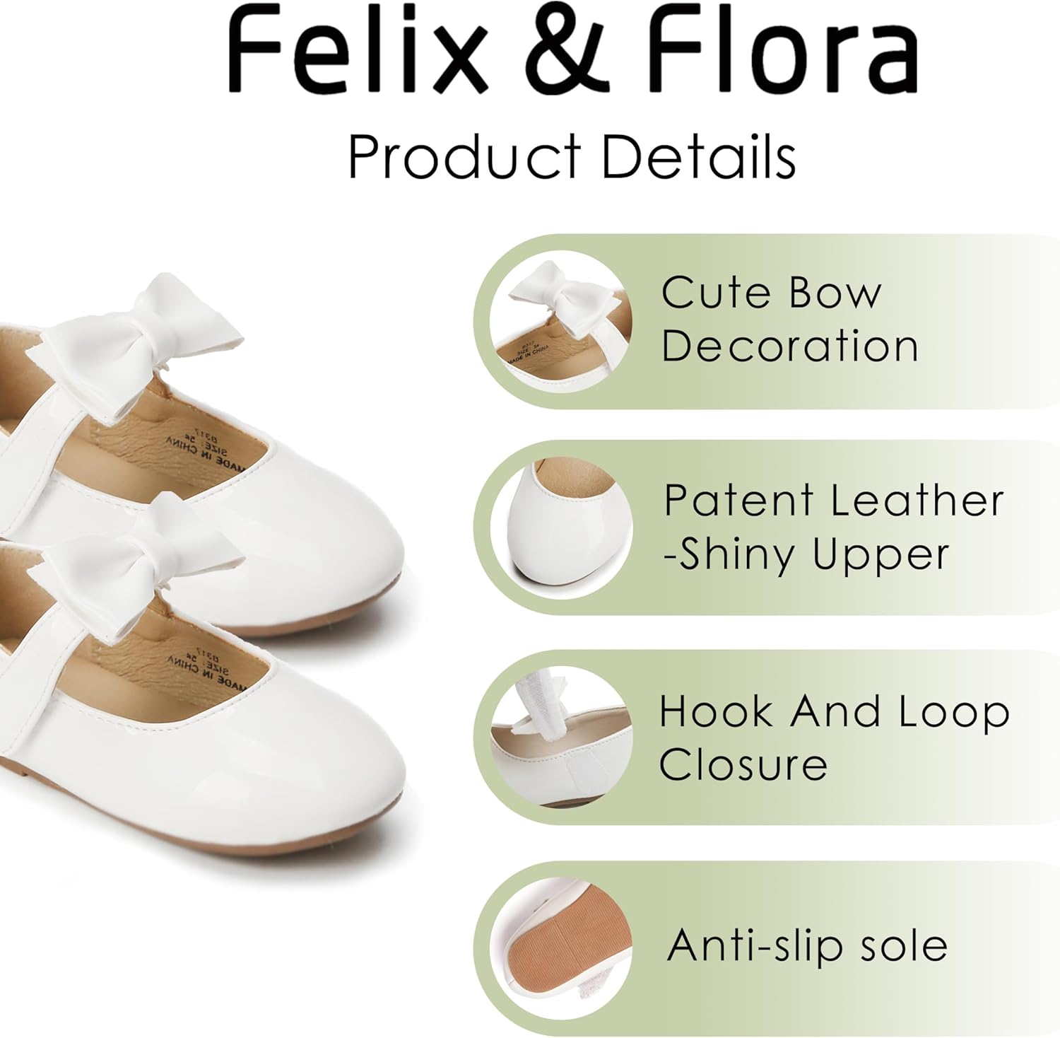 Felix & Flora Toddler Flower Girl Dress Shoes - Girl Ballet Flats Party School Shoes Wedding - Image 9