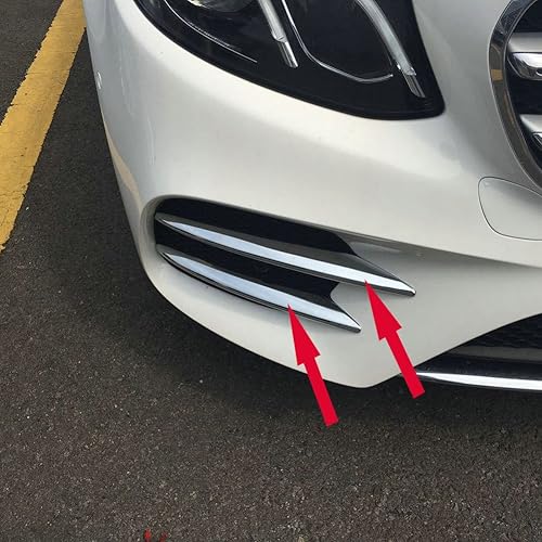 Cubierta cromada para moldura de parrilla de esquina delantera para Mercedes-Benz New E-Class W213 E300 Sedan Sport 2017 2018 2019 2020