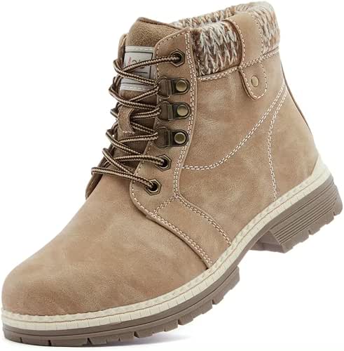 ANJOUFEMME Casual Winter Hiking Boots For Women - Womens Outdoor