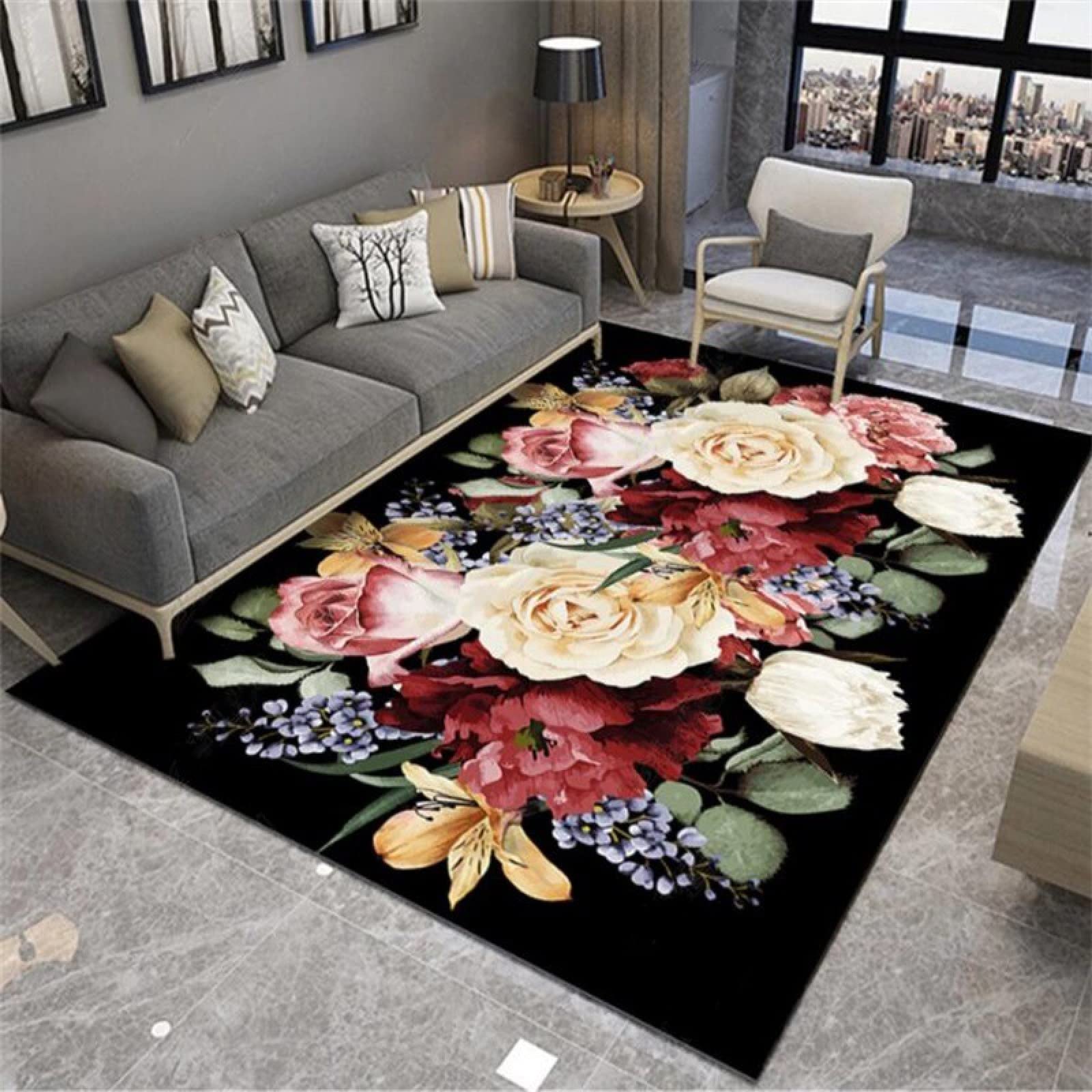 Tapis de couloir floral 80x150 cm pour sublimer votre entrée