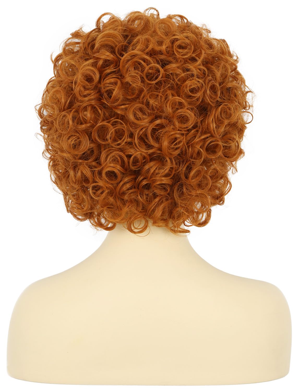 karlery Women's Short Bob Curly Orange Wig Halloween Cosplay Anime Costume Party Wig - Image 4