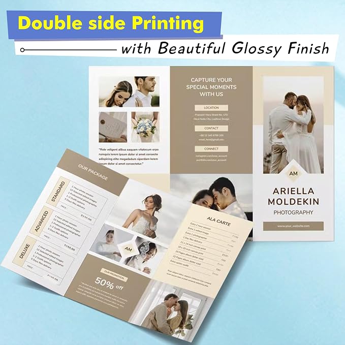 Papel fotográfico grueso doble faz Koala 8.5x11 pulgadas 80LB 100 hojas miniatura 5