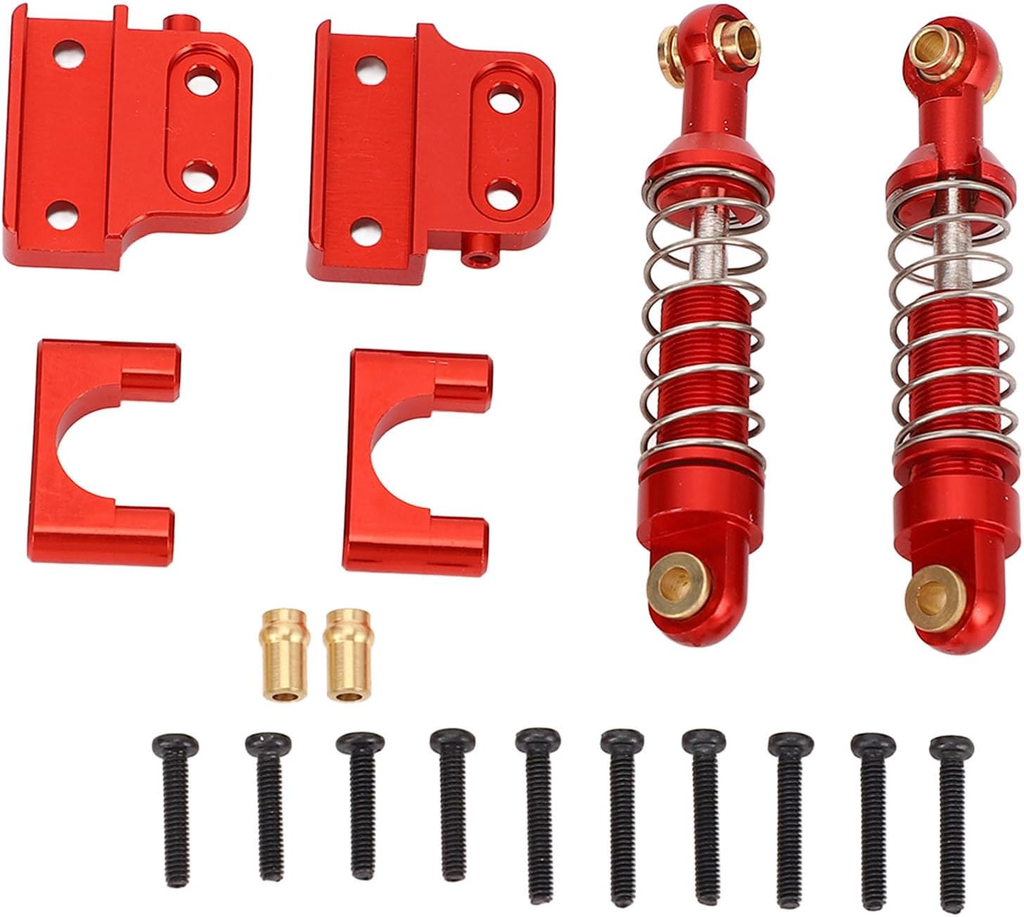 CHICIRIS Rear RC, 2 Pcs Aluminum Alloy 1/12 Scale RC Rear Shock Damper Upgrade Replacement for MN82 LC79 MN78 (Red)