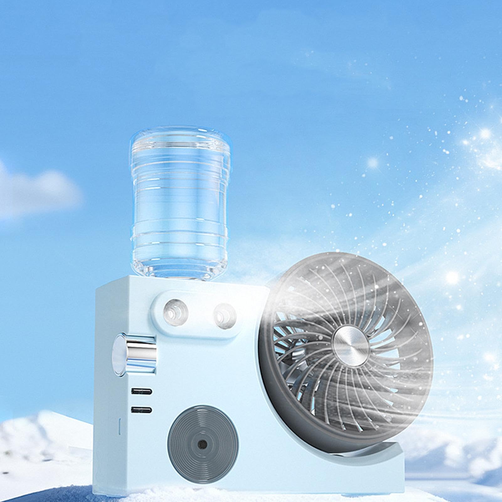 Ventilatore Portatile Con Nebulizzazione Circolatore Di Aria Da Tavolo