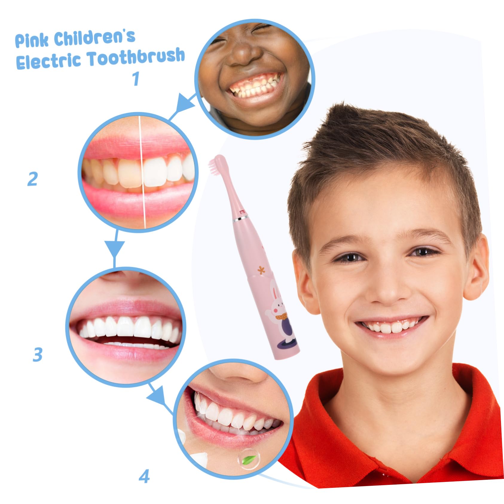 minkissy 3 Set Spazzolino Elettrico Per Ragazzi E Ragazze Ragazzi E Ragazze Spazzolino Da Denti Spazzolino Elettrico Per Bambini Spazzolino Da Denti Cartone Animato Setole Morbide