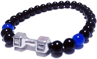 Live Metal Lock Unisex Beaded Wristband