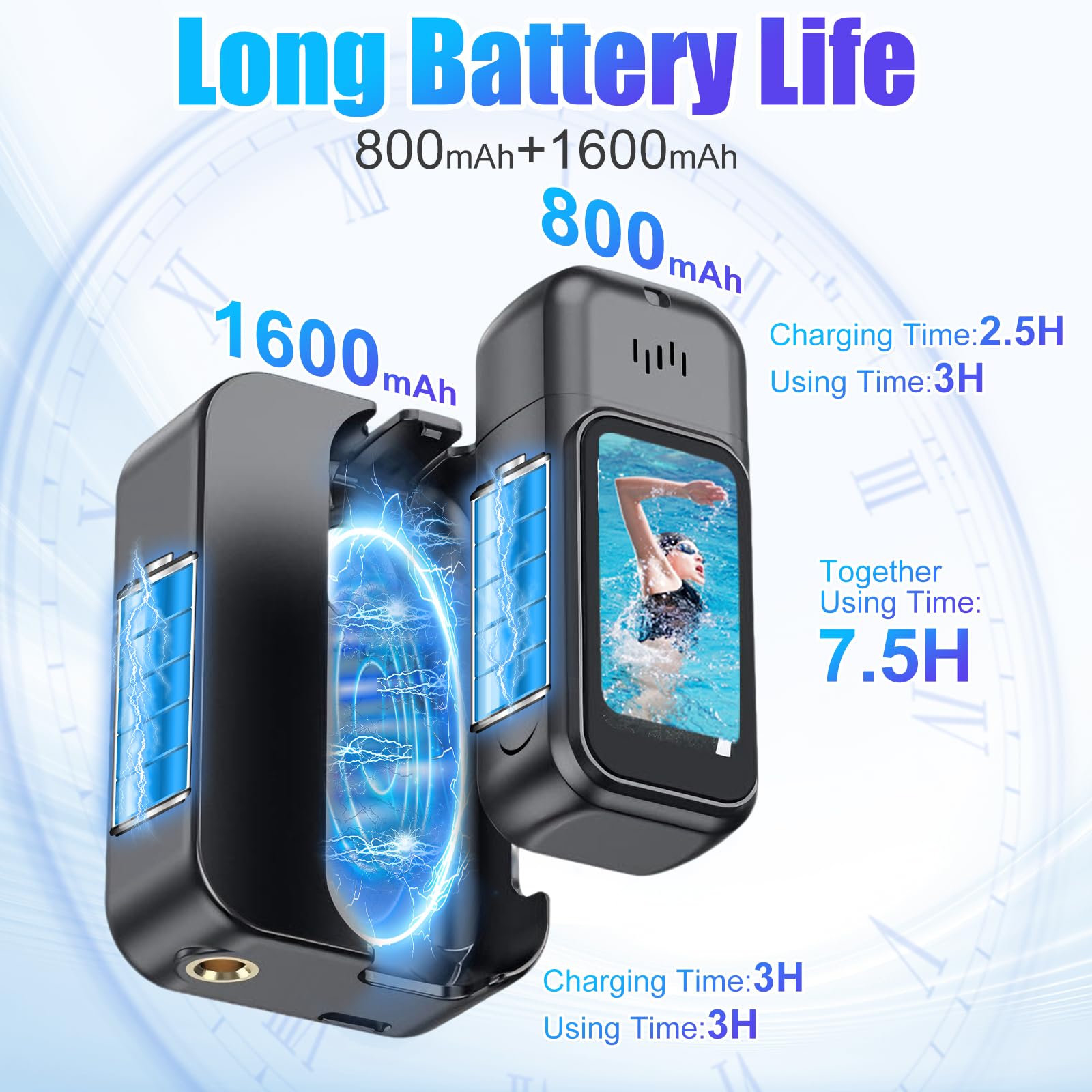 Cámara de Acción 256 G, Pantalla Táctil, Objetivo Giratorio de 180° | Actioncam de 2400 Mah, Resistente al Agua hasta 30 M, Gran Angular de 120°para Ciclismo, Motociclismo, Povs, Vlogs
