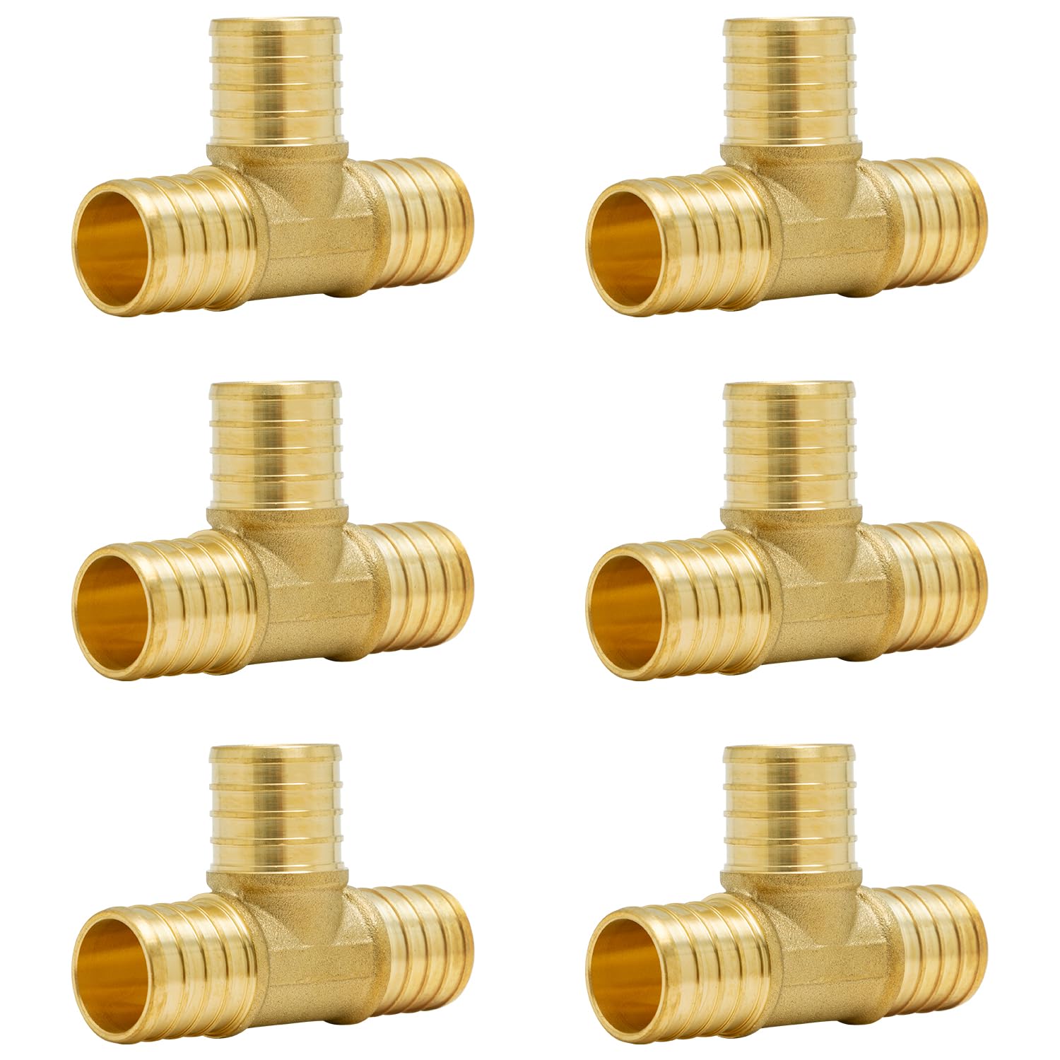SUNGATOR 6-Pack 1 Inch PEX Tee Fittings