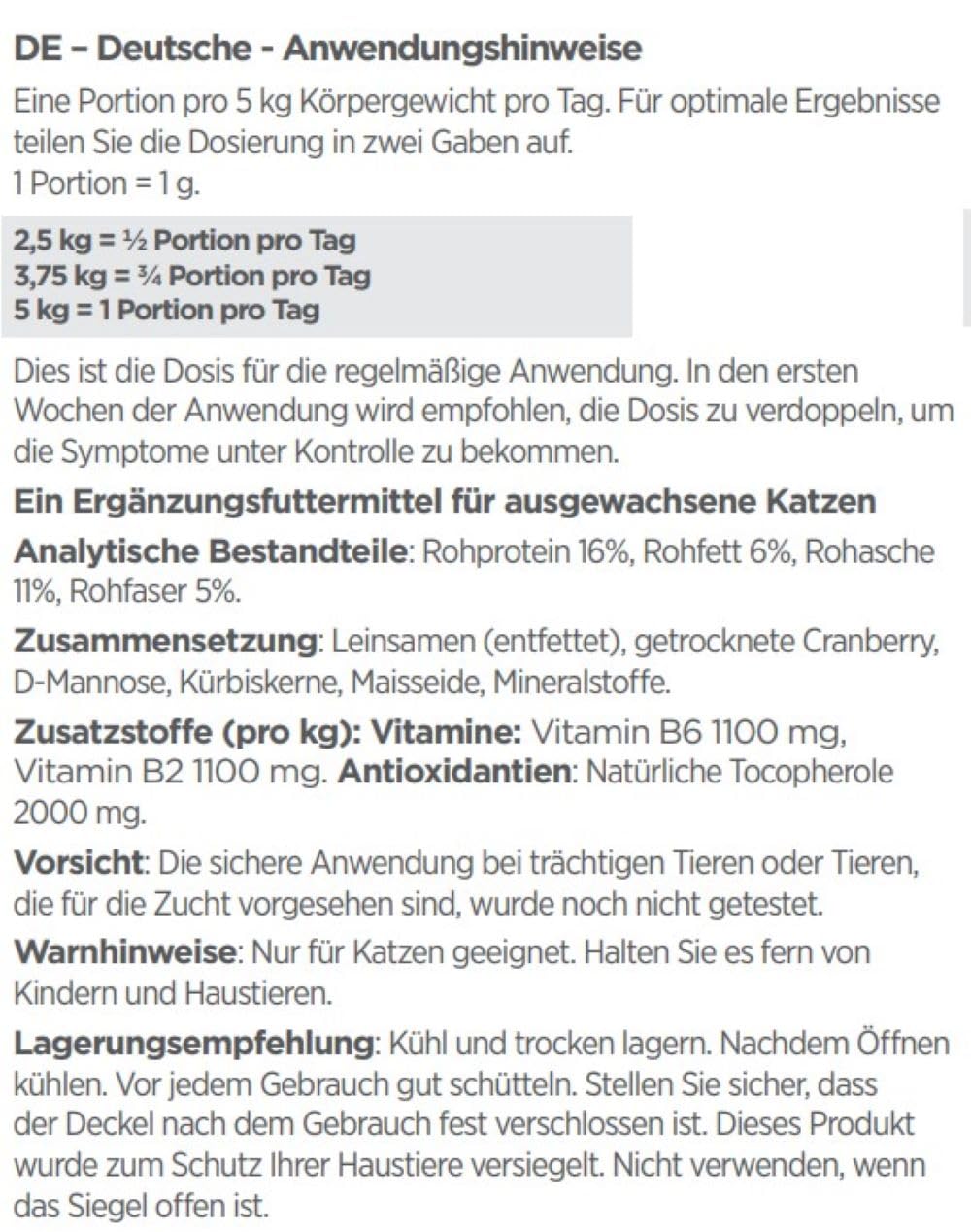 maxxipaws maxxiUtract Harnwegs- und Blasenunterstützung - Nahrungsergänzungsmittel in Pulverform für Katzen, 90g