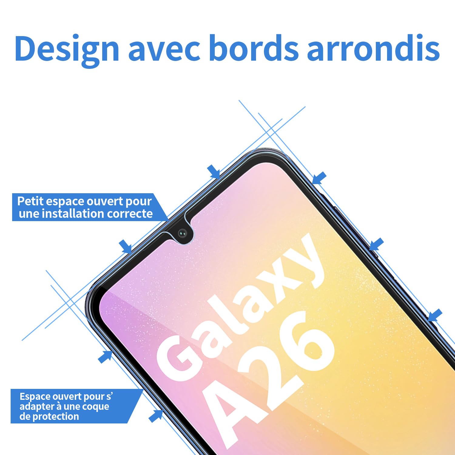 [Lot de 3 Verre Trempé pour Samsung Galaxy A17 / A16 / A26 5G | Film Protection Haute Transparence,[Anti-Rayures], [Sans Bulles], [Installation Facile], Ultra Résistant Dureté 9H Glass