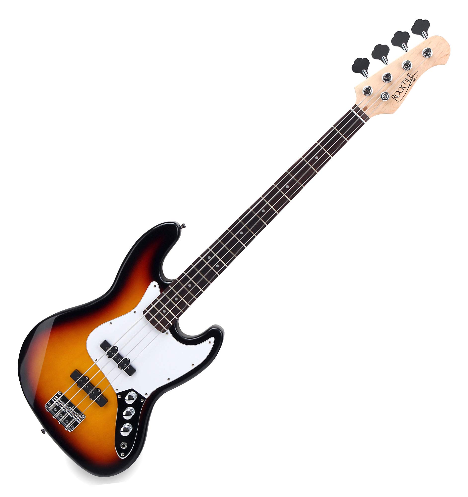 Rocktile Fatboy II SB E-Bass Sunburst - Jazz-Style E-Bass - 2 Single Coil Tonabnehmer - Korpus: Linde - Griffbrett: Palisander - Mensur: 34" Longscale - Sunburst
